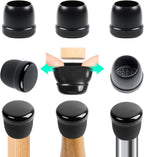 Ezprotekt 24 Pcs Chair Sliders for Carpet, Chair Glides for Carpet, Round Carpet Teflon Furniture Pads, Bar Stool Leg Protectors Caps, Furniture Sliders for Table, Chair (L Fit: 1-1/10" to 1-3/10")