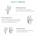 MUNDELL Silver Star Huggie Hoop Earrings for Women Hypoallergenic Earrings
