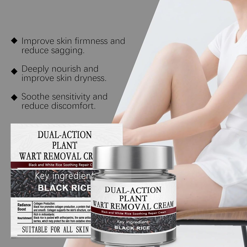 KeraErase Dual-Action Renewal Cream, Black and White Rice Soothing Repair cream, Natural Body Serum Suitable for All Skin Types. 2pcs