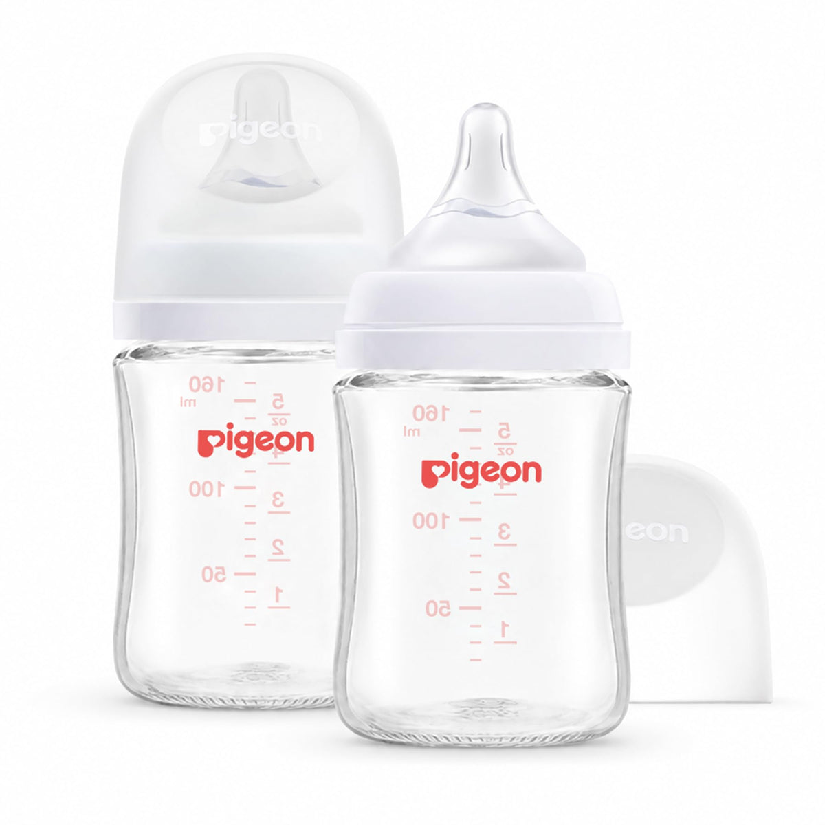 Pigeon Glass Baby Bottles Wide Neck, 5 Oz, Pack of 2