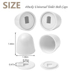 MENNTY 2Packs Ceramic Gold Birds Toilet Bolt Caps & 4Packs Universal Toilet Bolt Covers, Bathroom Decorative Toilet Floor Screw Cover Caps Easy Installation