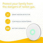 Airthings 2950 Wave Radon - Smart Radon Detector with Humidity & Temperature Sensor – Easy-to-Use – Accurate – No Lab Fees – Battery Operated - Free App