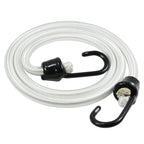 Joneaz Marine Grade Bungee Cords with Plastic Dip Coating Metal Hooks 36 inch White,4 Pack 10mm Bungee Cord Heavy Duty, UV Resistant