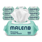 Sensitive Baby Wipes, Plenty of 10-Stage Purified Clear Water, Naturally Derived Ingredients, Unscented, Hypoallergenic, Korean Standard, 10 Flip-Top Packs (1000 Wipes Total) Green 55 gsm