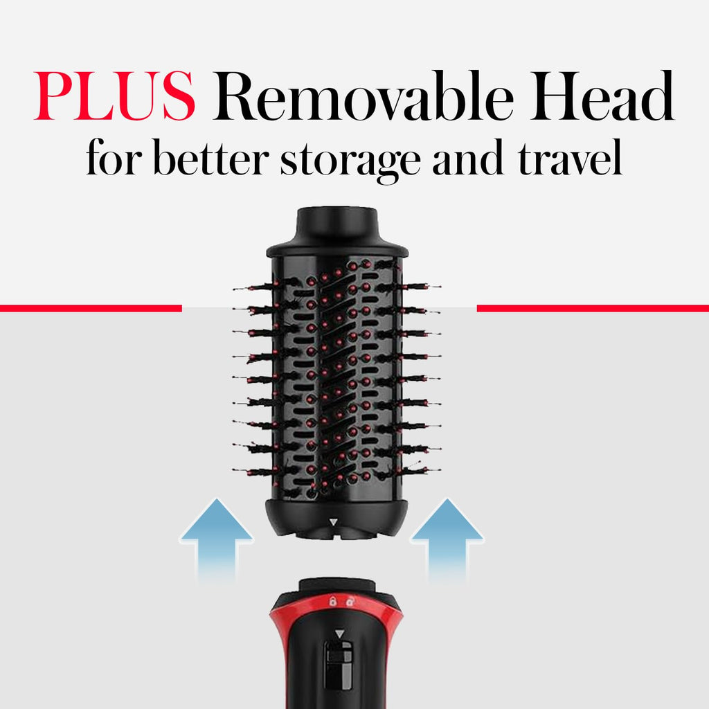 REVLON One-Step Volumizer Plus Hair Dryer and Styler, 2.4 in Barrel, Black