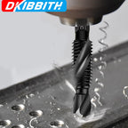 DKIBBITH 6 Packs M6 Combination Drill & Taps Bit Set, Screw Threading Tapping Tools in Size M6*1.0 with Anti-Rust Black Coating, 1/4" Hex Shank and Storage Case