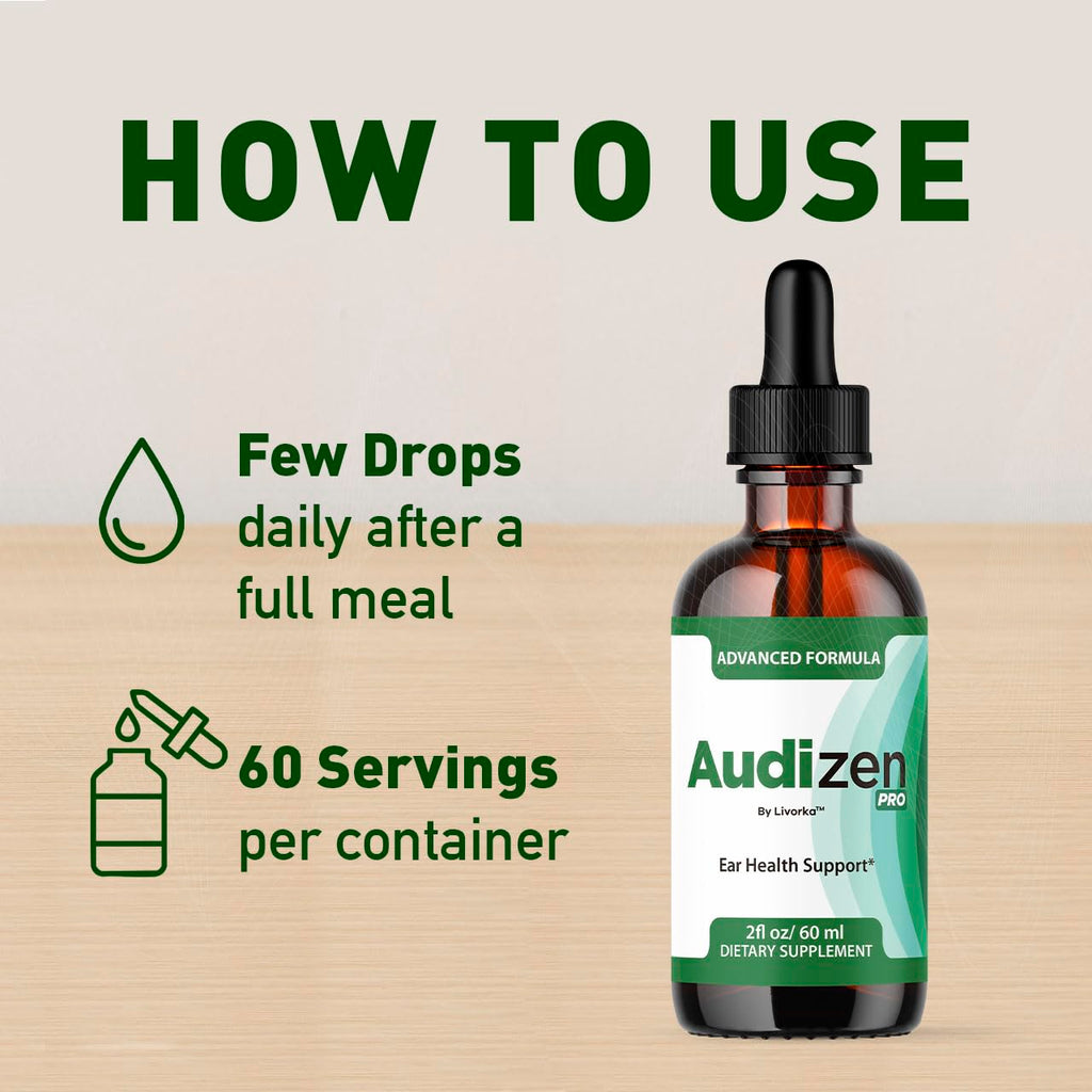 Audizen Pro Ear Drops - Original Audizen Pro Drops Advanced Ear Health Support Supplement Liquid Premium All Natural for Healthy Ringing Ear, Audi Zen Ear Balance Support, 1 Bottle for 1 Month