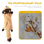 Dog Squeaky Chew Toys No Stuffing Soft Plush for Small Medium Large Breed
