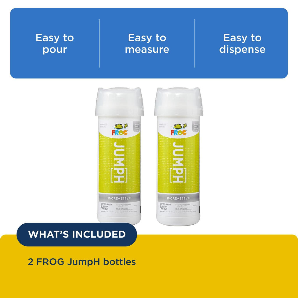 FROG JumpH pH Increaser for Hot Tubs and Swim Spas - 2 lb Bottle with TruDose Measuring Cap for Easy Maintenance & Balancing - 2 Pack