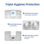 WATERLACE Bidet Attachment for Toilet Seat Water Pressure - Non Electric Bidets Self Cleaning Sprayer - Dual Nozzle Bidet Attachments Toilets Spray - Adjustable Bidets Wash Butt Cleaner for Bathroom