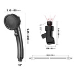 KAIYING High Pressure Handheld Shower Head with ON/OFF Pause Switch, 3 Spray Modes Shower Wand with Shut Off Button, Removable Camper Shower Head with Hose and Adjustable Angle Bracket (Black)