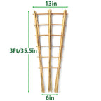 Taoskai 10 Pack 3 Feet Natural Bamboo Trellis, Fan-Shaped Bamboo Plant Trellis for Climbing Plants, Vegetables, Cucumber, Tomato, Outdoor and Indoor Potted Plants