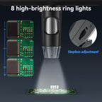 Microscope-LCD Digital Coin Microscope 500x, Coin Magnifier with 8 Adjustable LED Lights, PC View Compatible with Windows/MacBook,7 Inch