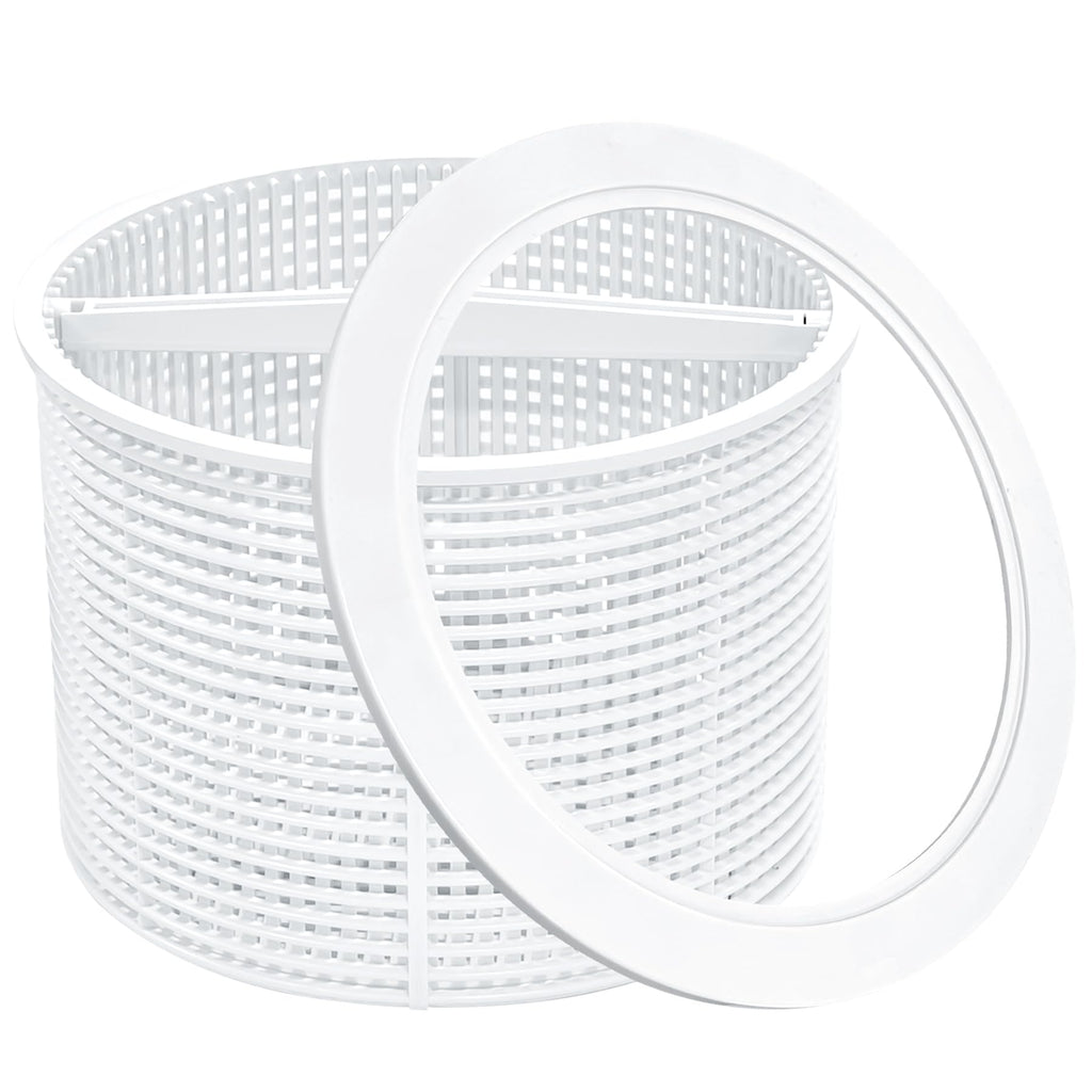 SPX1082CA Pool Skimmer Basket & SPX1082D Basket Support Ring Replacement for Hayward Swimming Pool Skimmer & Aladdin B-152 Skimmer SP1082 SP1083 SP1084 1085 1086 SP1075 1075T 1076 1077 Skimmers Basket