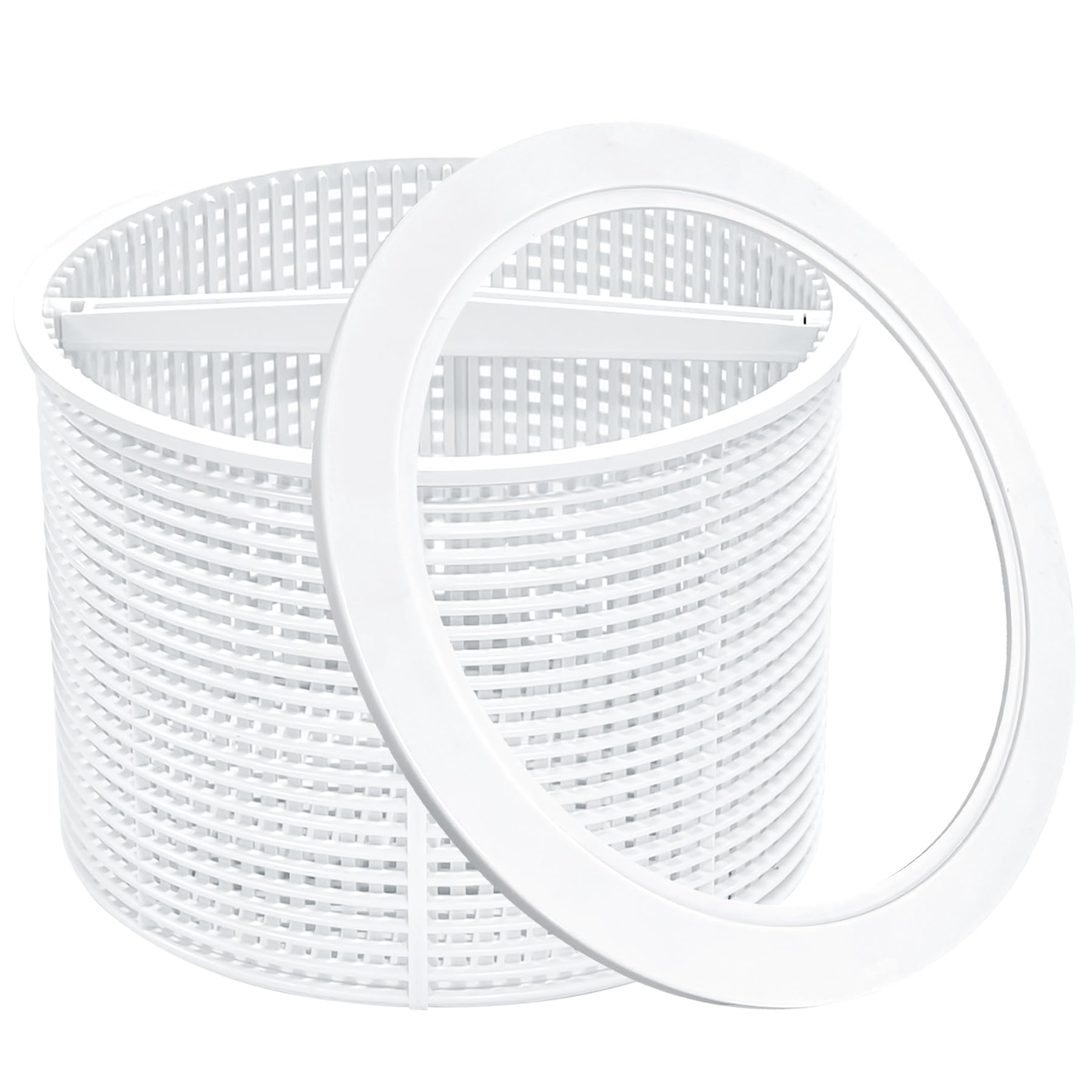 SPX1082CA Pool Skimmer Basket & SPX1082D Basket Support Ring Replacement for Hayward Swimming Pool Skimmer & Aladdin B-152 Skimmer SP1082 SP1083 SP1084 1085 1086 SP1075 1075T 1076 1077 Skimmers Basket