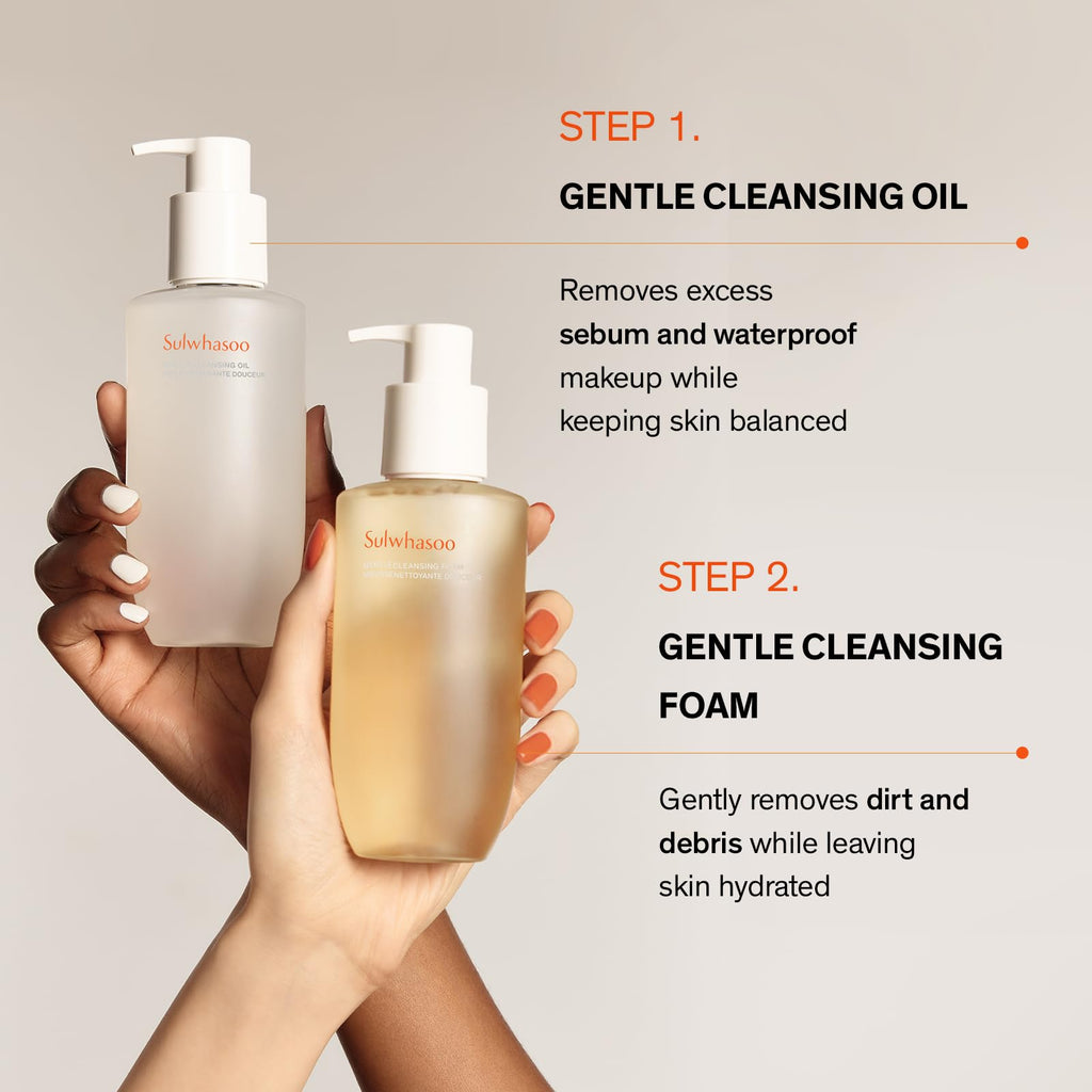 Sulwhasoo Gentle Cleansing Foam Jumbo – Hydrating Daily Gel-to-Foam Facial Cleanser with Korean Herbal Ingredients | Removes Makeup, Dirt & Impurities, Softens & Refreshes Skin | Korean Face Wash