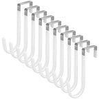 20 Pack Over The Door Hook, Door Hooks, White Rubber Surface Prevent Scratch Door Hanger Hooks for Bathroom, Living Room, Kitchen, Hanging Clothes, Towels, Bags