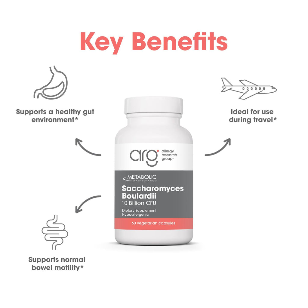 Metabolic Maintenance Saccharomyces Boulardii - Delivers 550 mg Non-Colonizing Yeast Providing 10 Billion CFUs - Supports Microbial Balance & Immune Function - 60 Servings - 60 Capsules