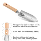 DWFKHT Weed Puller Tool, 6 Piece Stainless Steel Heavy Duty Weeding Tool, Weed Puller, Crack Weeder Tool, Weed Remover Tool with Ergonomic Wooden Handle, Gardening Gifts for Women