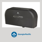 Georgia-Pacific Two-Roll Jumbo Jr. Toilet Paper Dispenser by GP PRO, Black, 59210, 22.1"W x 4.8"D x 12.1" H