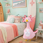 Teeanzo Pink Axolotl Porch Goose Outfits for Outdoor Yard Decor