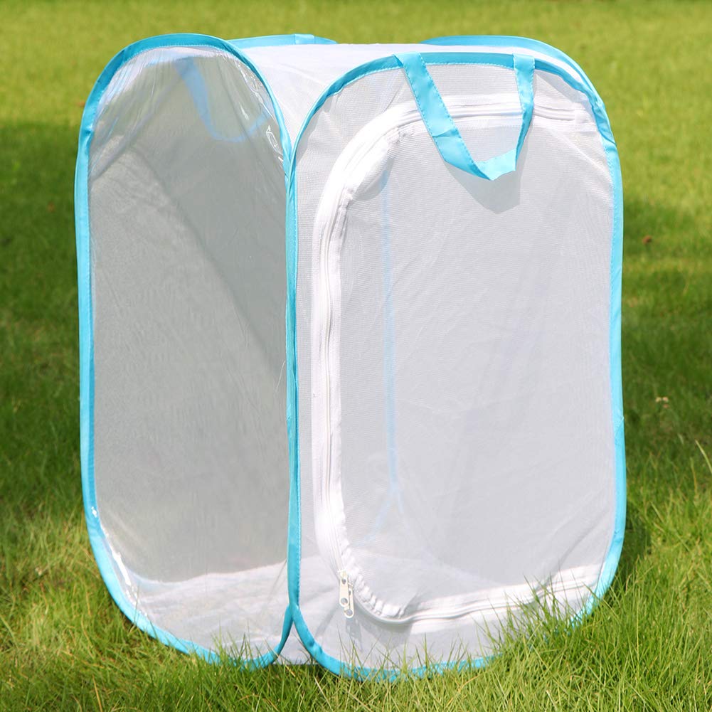 RESTCLOUD 36" Large Monarch Butterfly Habitat, Giant Collapsible Insect Mesh Cage Terrarium Pop-up 24 x 24 x 36 Inches