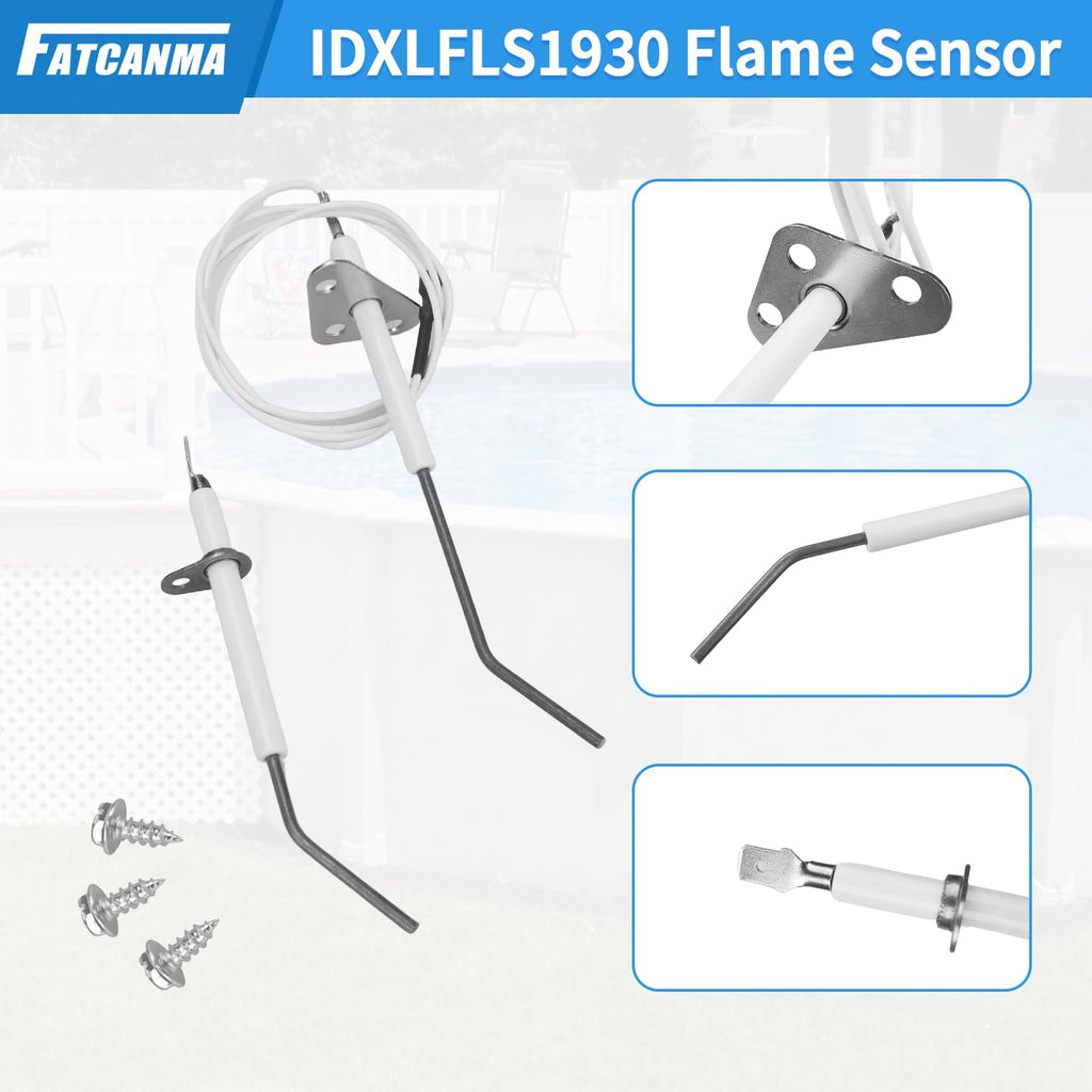 IDXLFLS1930 Pool Heater Flame Sensor for Hayward Universal H-Series Induced Draft and Gas Heater H250IDL H300IDL H400IDL H150FD