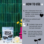 Molly's Suds Dishwasher Pods | Clean Dishwasher Detergent, Cuts Grease & Rinses Clean (Residue-Free) for Sparkling Dishes | 120 Auto-Release Tabs (Unscented)