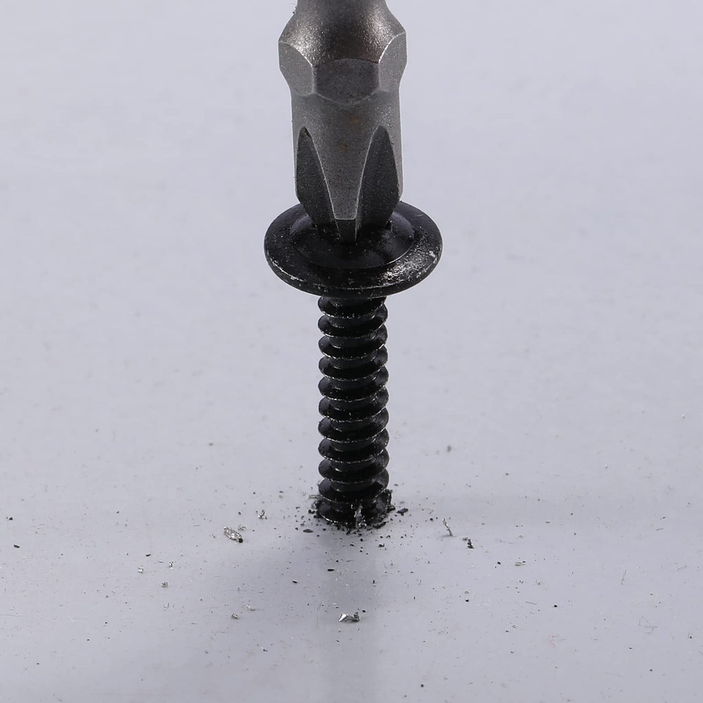 #10 x 3 Sheet Metal Screws 250PCS 410 Stainless Steel Truss Head Fast Self Tapping Screws Black Oxide by SG TZH