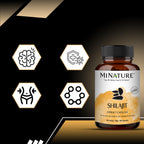 Shilajit Capsules - Non GMO Extract by mi Nature | 180 Veg Caps | Promotes Vibrant Energy & Vitality| 1000 mg | 100% Only Shilajit Extract Capsules | Fulvic Acid