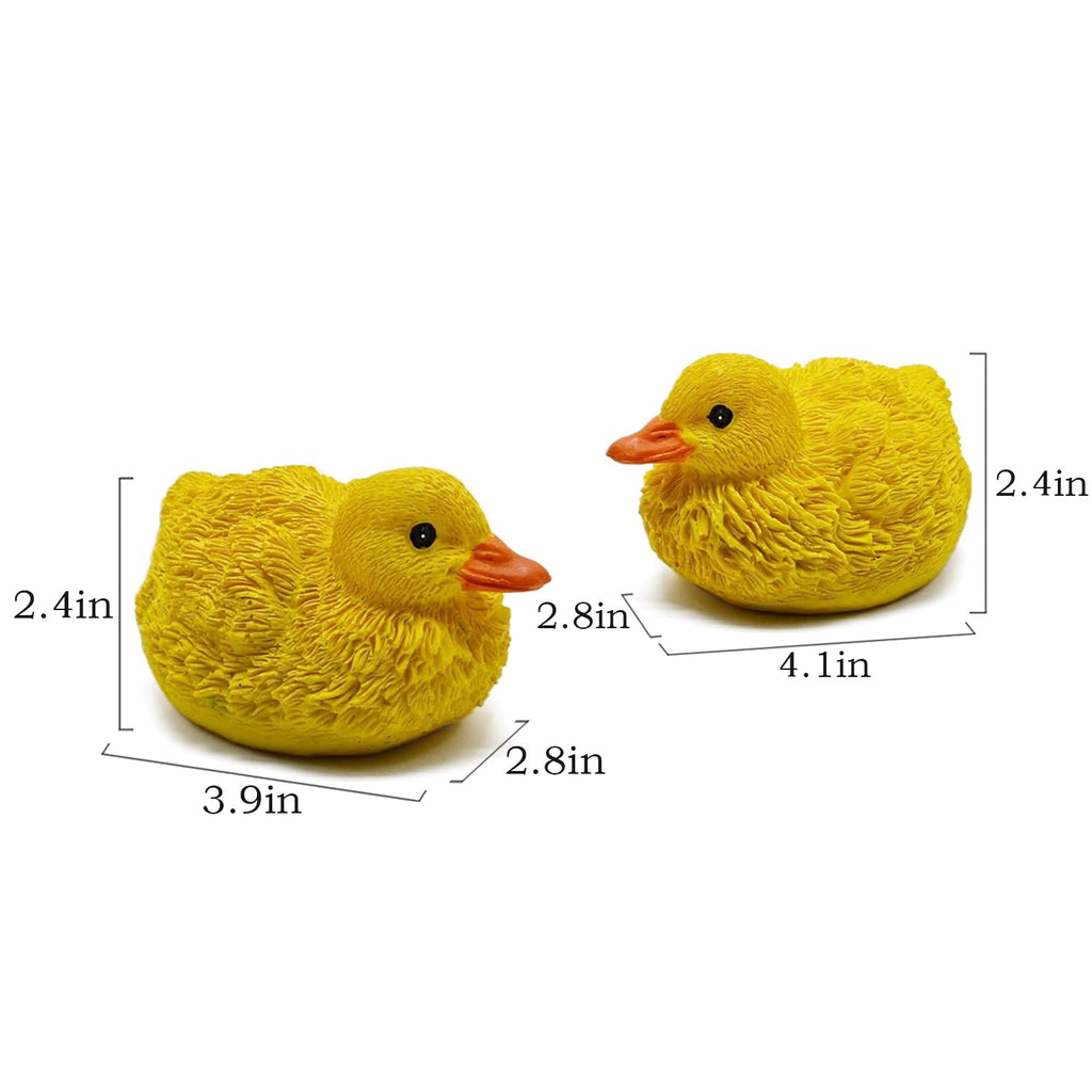 Juliahestia Pool Decorations Outdoor Duck Statue – Small Floating Pond Decor for Garden Outside Lawn Ornament Duckling Figurine Float Decorations
