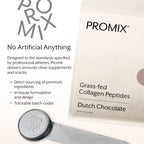 ProMix Nutrition Collagen Peptides, Chocolate - Hydrolyzed Collagen Protein Promotes Healthy Skin, Bones, Joints & Recovery Support - Add to Shakes, Smoothies - 2.5 Pound (Pack of 1)