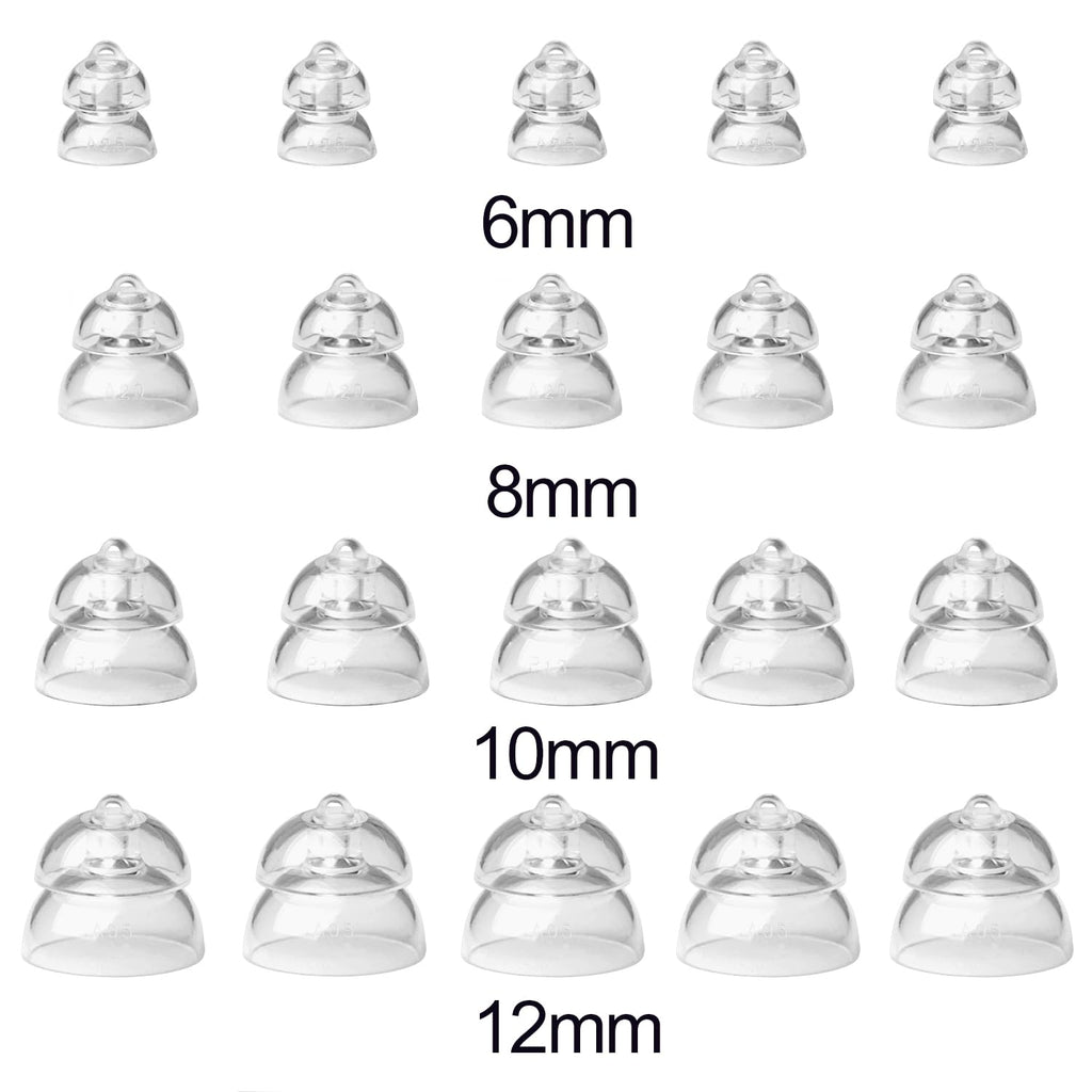 MiniFit Power Domes for Oticon Hearing Aids - 8mm Replacement Domes for Oticon Mini RITE Hearing Aids with Cleaning Brush Tools Kit and Carry Case (8mm)