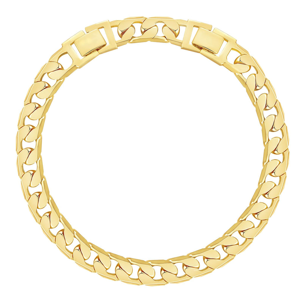 KissYan Gold Ankle Bracelets for Women, 14K Gold Plated Cuban Anklets (08G)