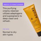 Acure Ultra Hydrating Green Juice Face Cleanser - Superfood Cleanser, Green Face Wash for Women & Men, Clean Skin Formula, Detoxifying Facial Cleansing Foam - 4 fl oz (2 Pack)