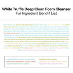 d'alba Piedmont Italian White Truffle Deep Foam Cleanser, Vegan Skincare, Gentle Foam Cleanser with White Truffles for All Skin Types, Safe for Sensitive Skin, Hypoallergenic