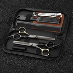 Hair Cutting Scissors Kit, Fcysy Professional Barber Shears Set with Hair Scissors Thinning Shears, Tijeras para Cortar Cabello Haircutting Sheers Hair Cut Blending Salon Scissor for Men Women Pet