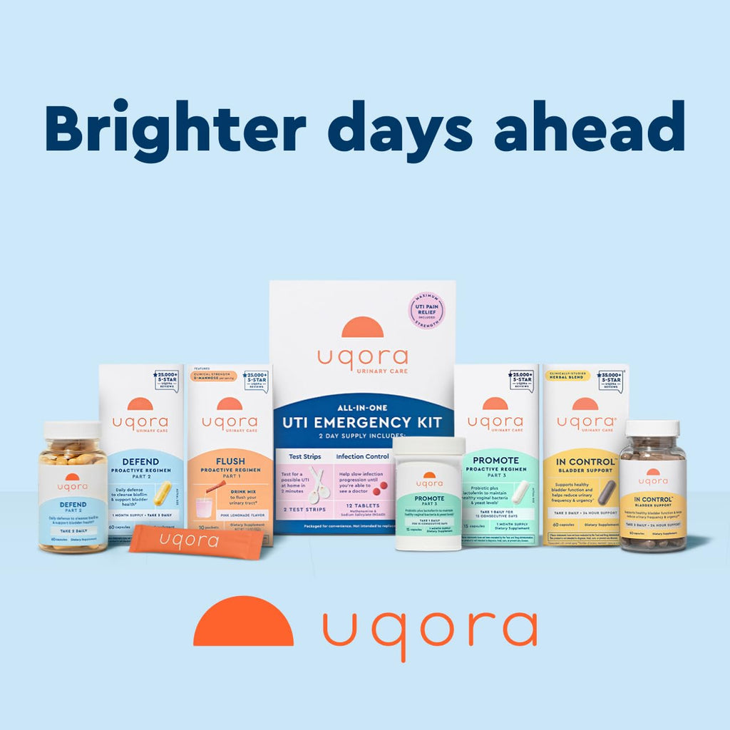 Uqora in Control Bladder Support - Daily Bladder Care & Support for Urinary Comfort - Made with botanicals, Like Horsetail & Spicebush - Gluten-Free & Vegetarian - 120 Capsules (2 Pack)