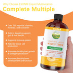 Complete Liquid Multivitamin + Hair Growth, Promotes Energy Metabolism& Skin and Hair Function| Vitamin C D | B Vitamins | Help to Thicker Hair, Wrinkles, Fine Lines, Skin Care (16.23OZ)