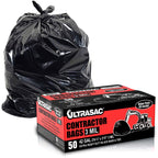Ultrasac Contractor Bags, 42 Gallon, 32.75" X 47" - 3 MIL Thick Large Black Trashbags for Construction and Commercial use - (1 Pallet of 112 Cases, 5600 Bags Total), 50 Ct. (719963)