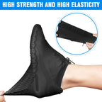 Shiwely Silicone Waterproof Shoe Covers, Upgrade Reusable Overshoes with Zipper, Resistant Rain Boots Non-Slip Washable Protection for Women, Men (XL (Women 11-13, Men 9.5-13), Black)