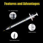 0.5ml/cc 30G 5/16 Inch , U-100 Syringes, Individual Package Pack of 30
