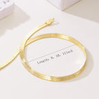 14K Gold Anklets for Women 3.5mm Snake Anklet Bracelets for Womens