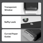BEZADI Paper Towel Dispenser,Large Capacity Wall Mount Tissue Dispensers with Smart Lock, Used for Kitchen and Bathroom 200+ Sheets Toilet Paper Holders Black