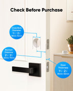 eufy Security Smart Lock Front Door Lever Set, Fingerprint Keypad Door Lock with Handle, Built-in Wi-Fi, App Control, Keyless Entry Deadbolt, 8 Months Battery, IP53 Waterproof, BHMA Certified