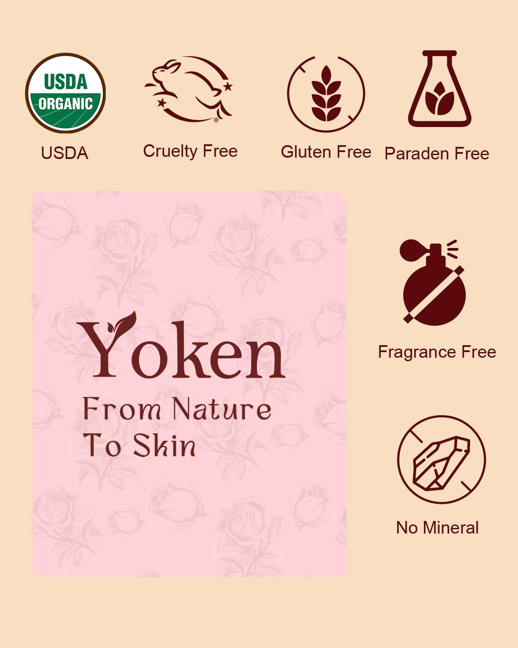 Multi-Used Body Oil For Skin USDA Certified,Face,Hair and Nails,Multi Purpose Organic oil With Rose Petals,Vitamin E & Almond Oil Nourishing & Hydrating ,Body Oil for Moisture & Skin After Bath Oil