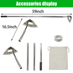 Hoe Garden Tool,All-Steel Hardened Hollow Hoe Heavy Duty Action Hoe with 55 Inch Adjustable Handle Scuffle Garden Hula Hoe with Rake for Backyard Weeding,Farm Planting (1 Pack Long Handle Hoe)