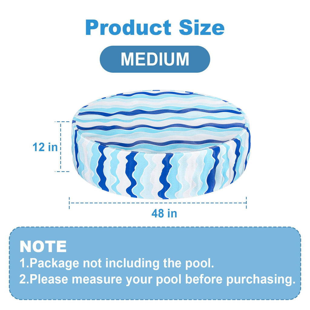 Ladadee Foldable Dog Pool Cover – Waterproof Round Pet Dog Kiddie Bath Tub Lid Cover, Fit for 32/48/63 Inch Pools, Outdoor Portable Puppy Pool Accessories with Drawstring