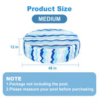 Ladadee Foldable Dog Pool Cover – Waterproof Round Pet Dog Kiddie Bath Tub Lid Cover, Fit for 32/48/63 Inch Pools, Outdoor Portable Puppy Pool Accessories with Drawstring