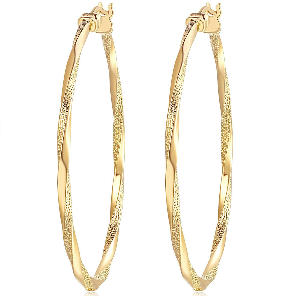Verniflloga 14K Gold Hoop Earring for Women Gold Earrings Hoops 45.1MM